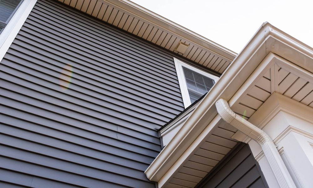 vinyl siding on new house